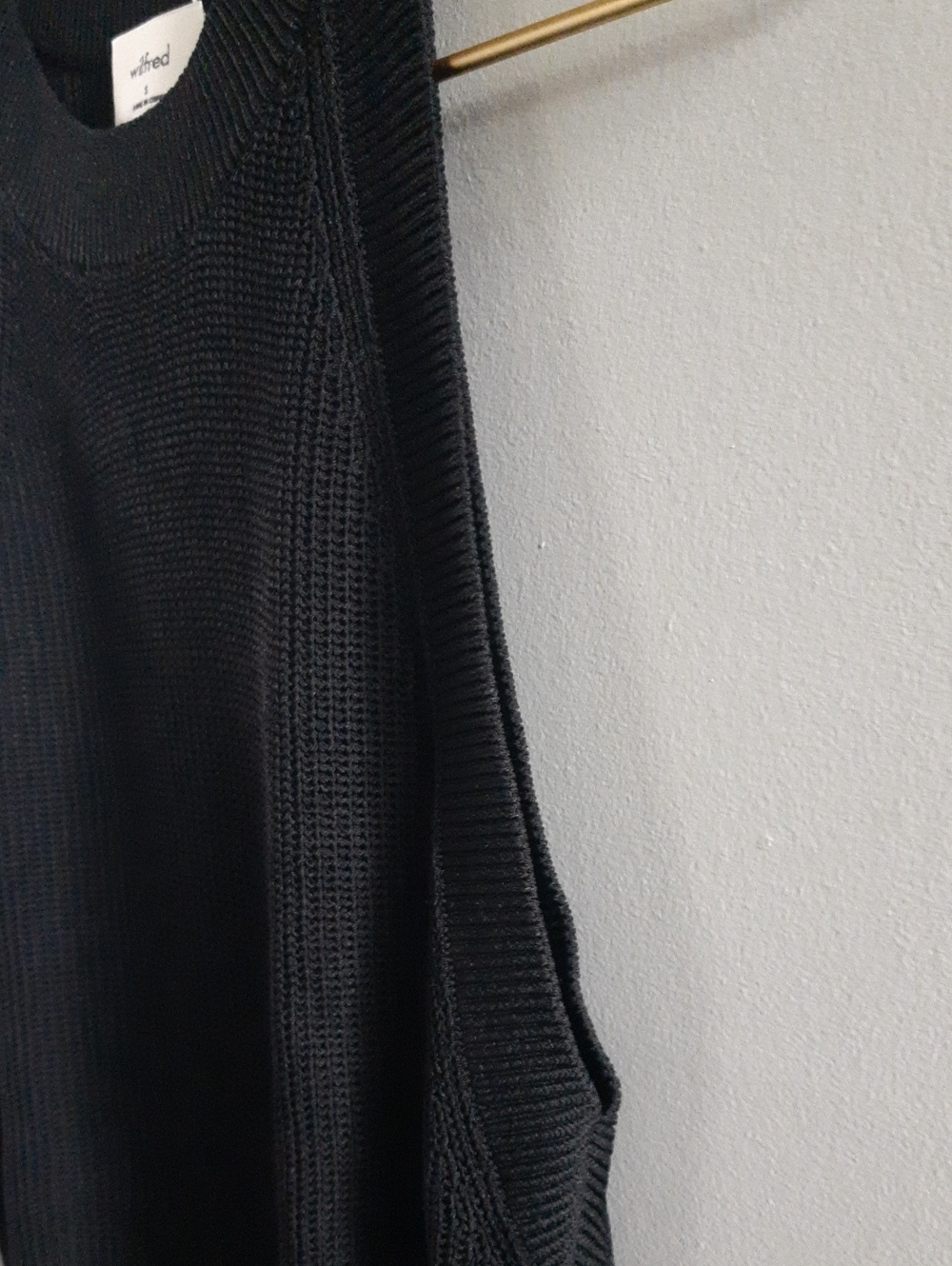 Wilfred Black Ribbed Crewneck Halter Style Sweater Tank - Picture 5 of 5